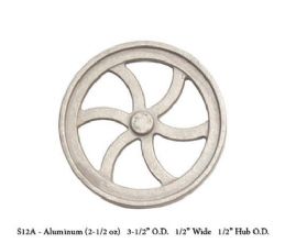 UNMACHINED FWC-S12A Aluminium  Flywheel Casting. 3 1/2 Dia  x 1/2 W x 1/2 Hub Dia